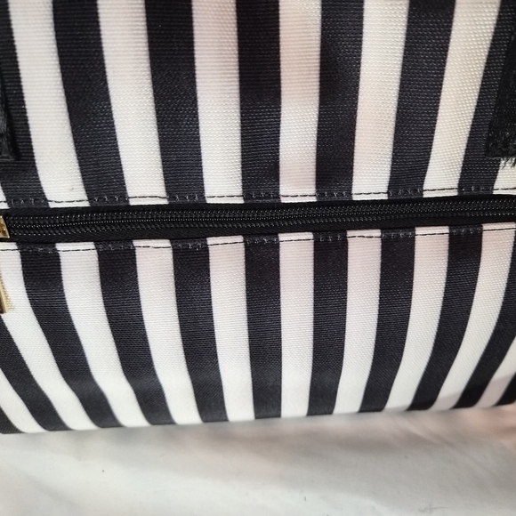 Alice + Olivia Black and White Striped Weekender Duffle Bag - Picture 11 of 11